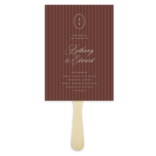 Vintage Oval Monogram Fan Programs Merlot Signature Standard