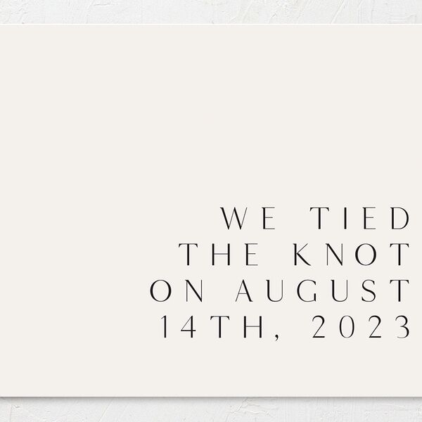 Elegant Typography Change the Date Cards Cotton Signature