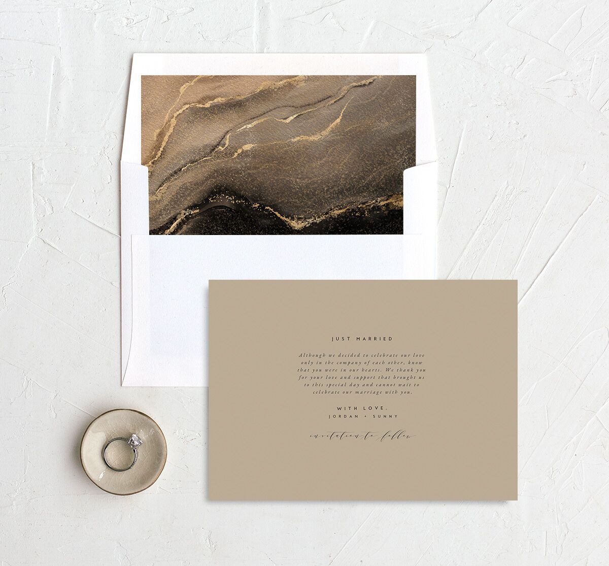 Elegant Typography Change the Date Cards Cotton Signature