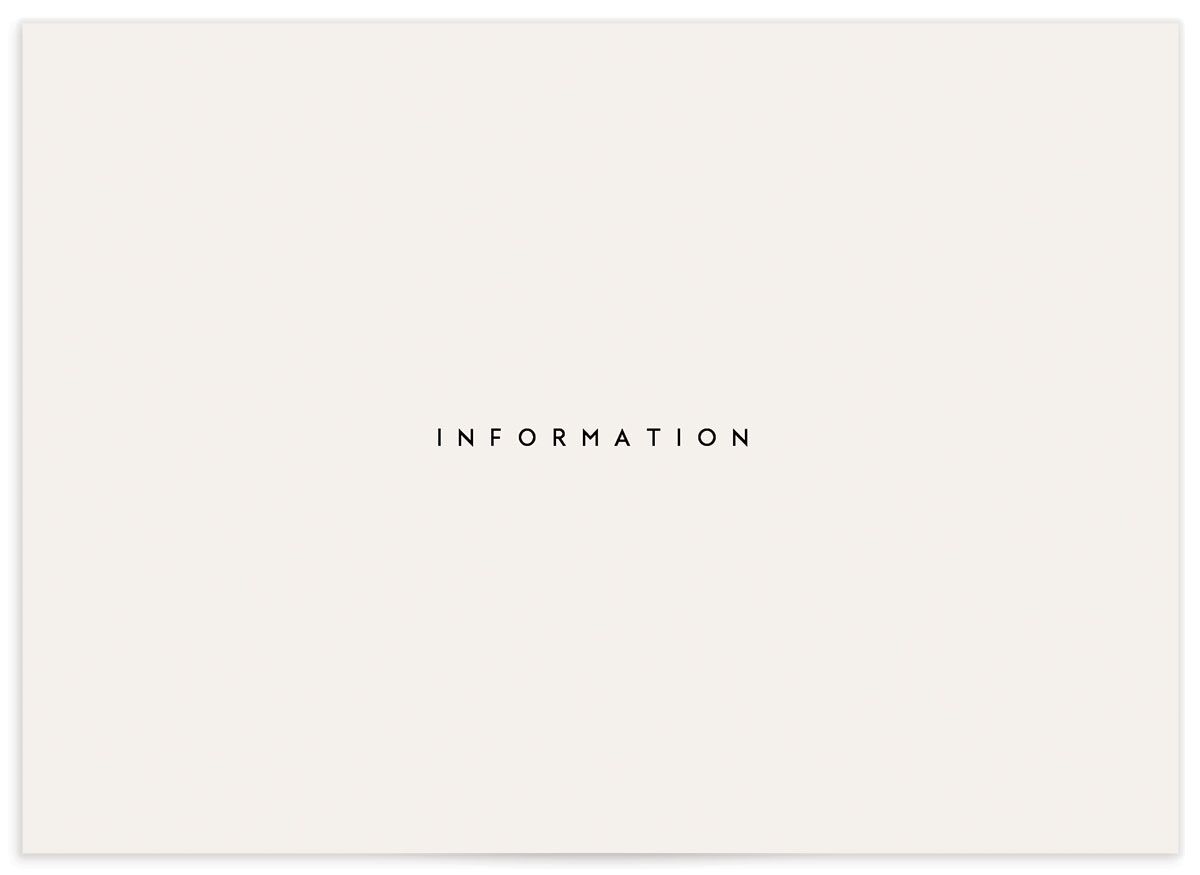 Elegant Typography Wedding Enclosure Cards back in white
