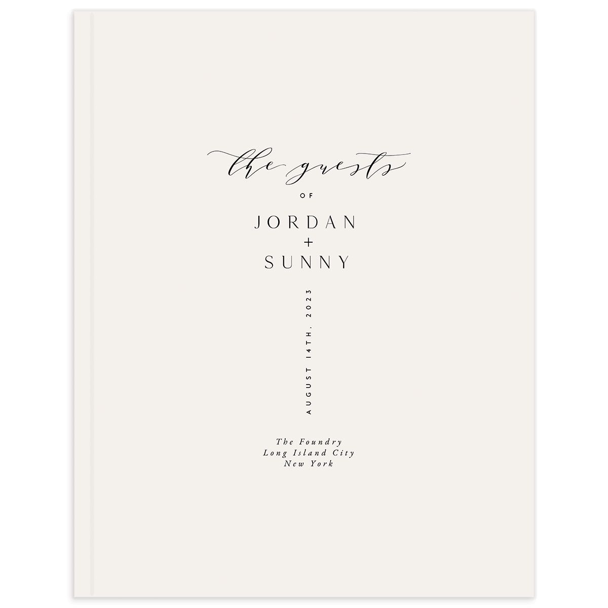 Elegant Typography Wedding Guest Book