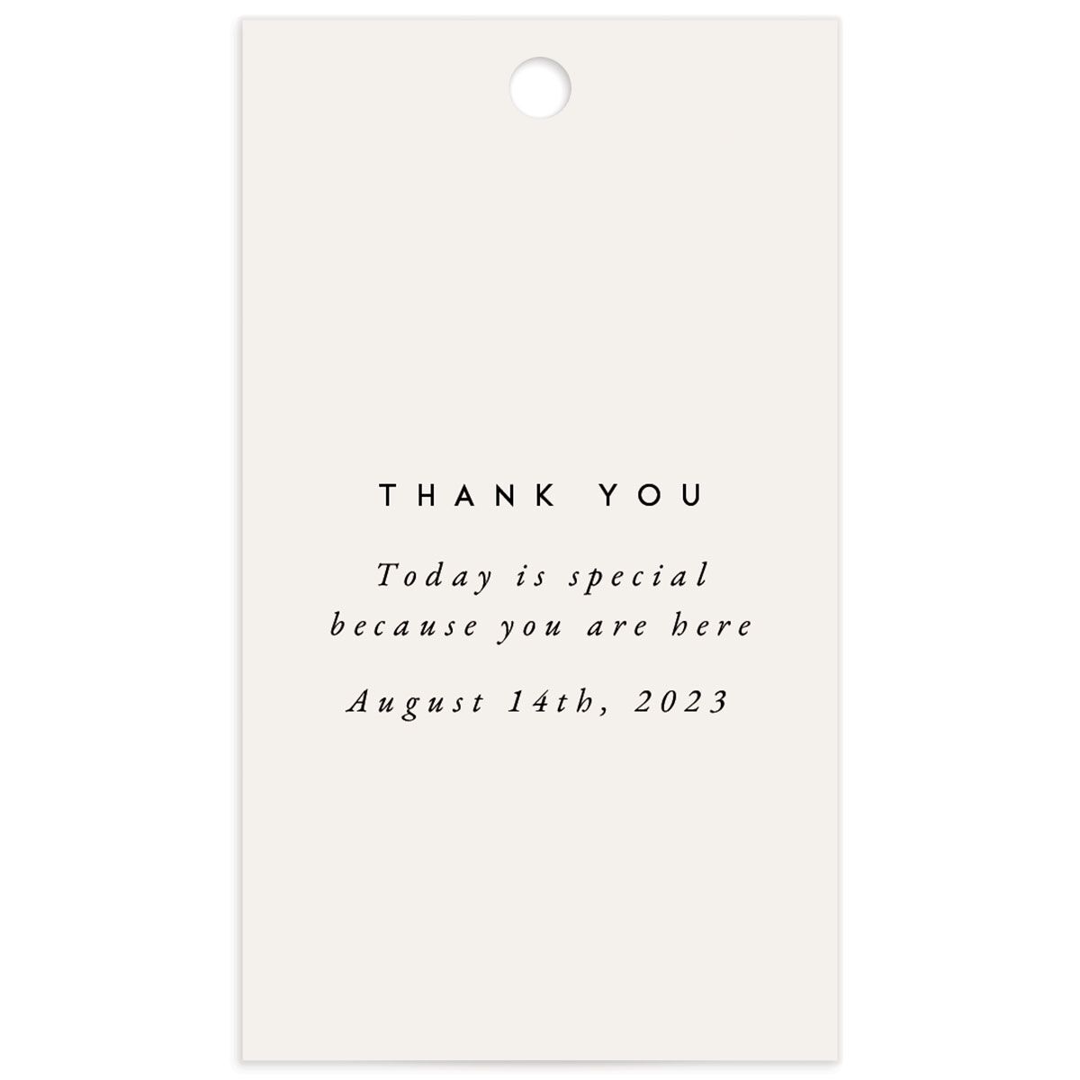 Elegant Typography Favor Gift Tags front