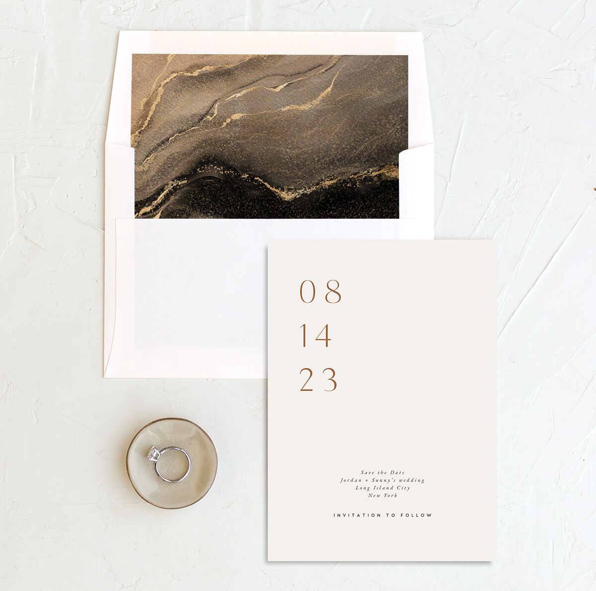 Elegant Typography Save The Date Cards Cotton Signature smooth No