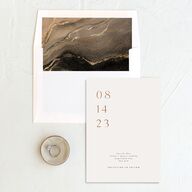 Elegant Typography Save The Date Cards Cotton Signature smooth No