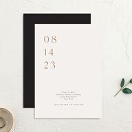 Elegant Typography Save The Date Cards Cotton Signature smooth No