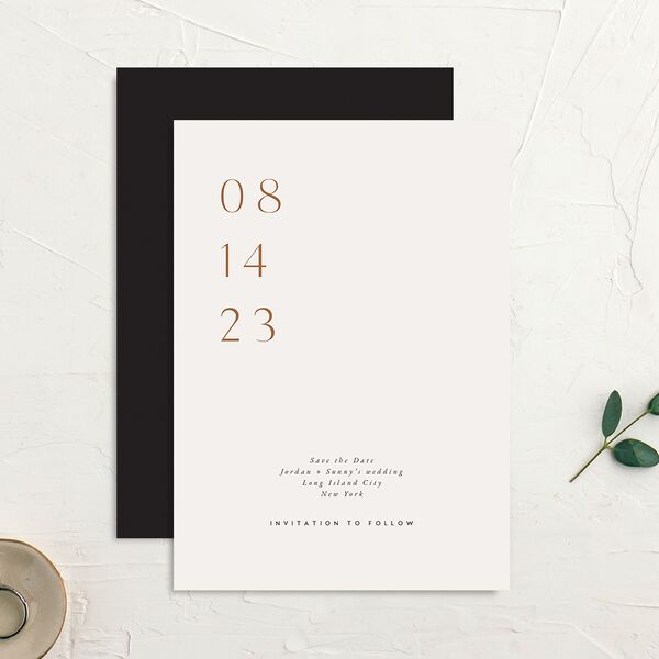 Elegant Typography Save The Date Cards Cotton Signature smooth No