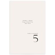Elegant Typography Table Numbers Cotton Signature