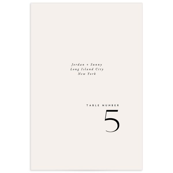 Elegant Typography Table Numbers Cotton Signature