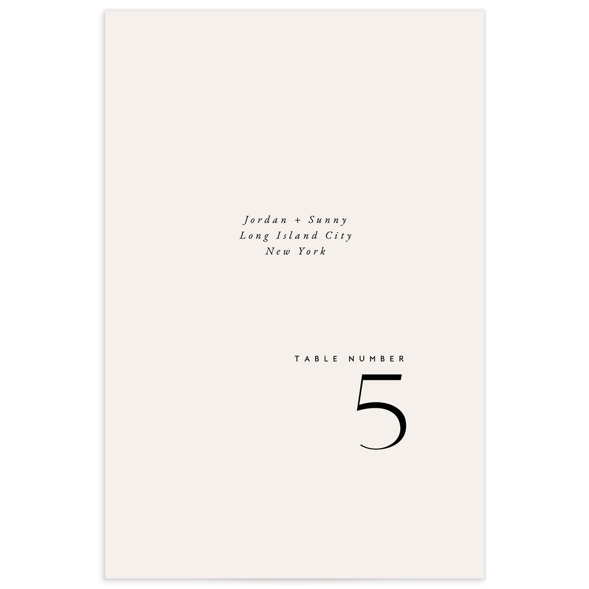 Elegant Typography Table Numbers