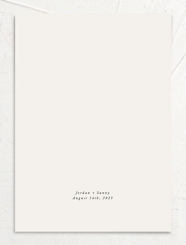 Elegant Typography Wedding Invitations back