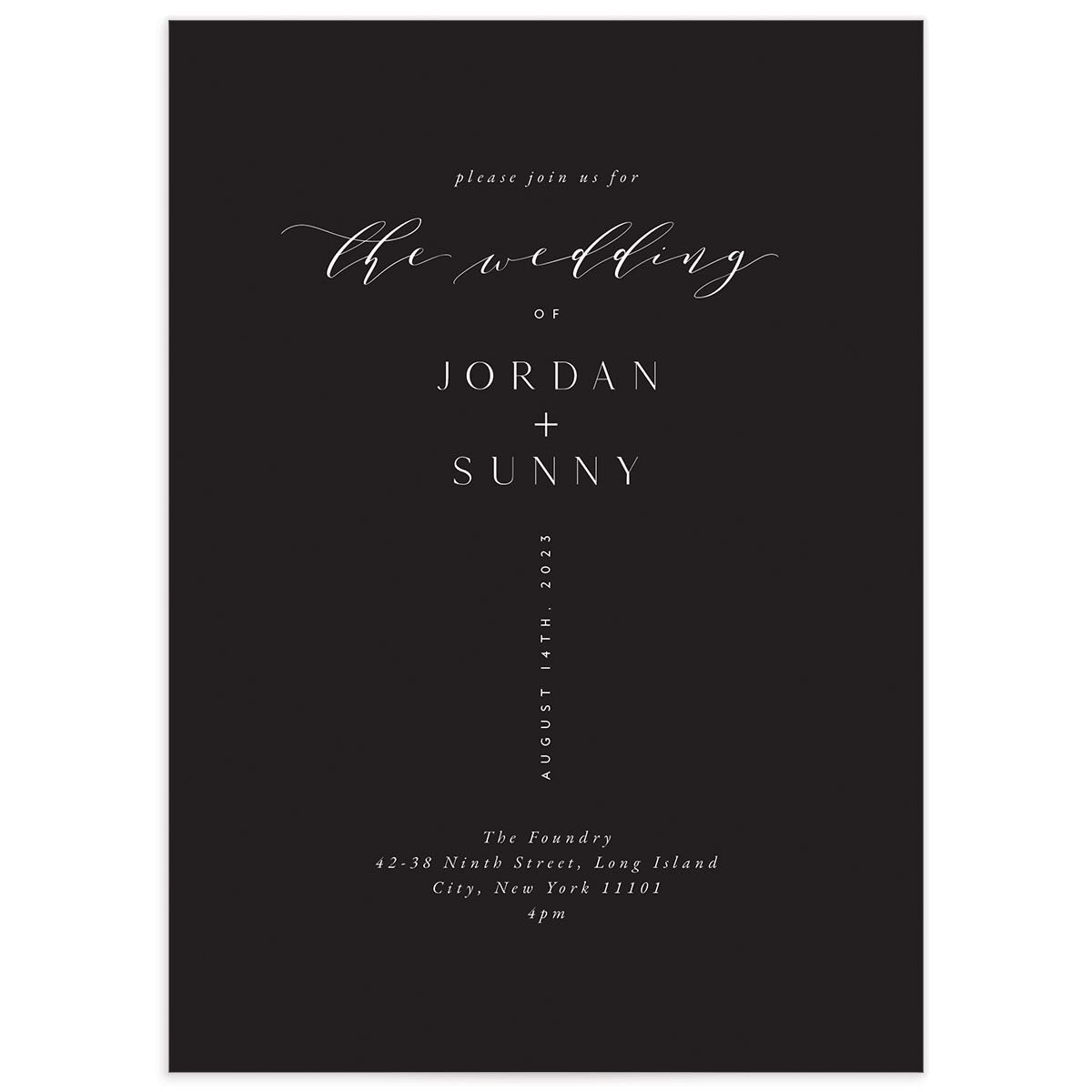 Elegant Typography Wedding Invitations