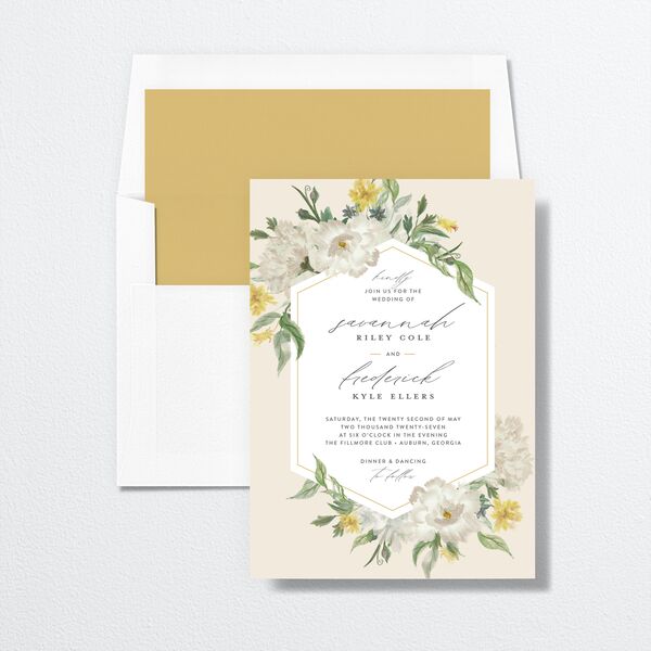 Vintage Floral Change the Date Card Moss Signature