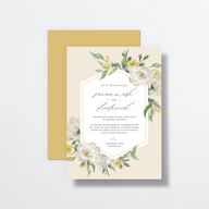 Vintage Floral Change the Date Card Moss Signature