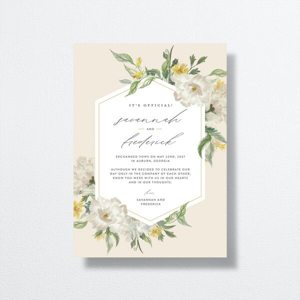 Vintage Floral Change the Date Card Moss Signature