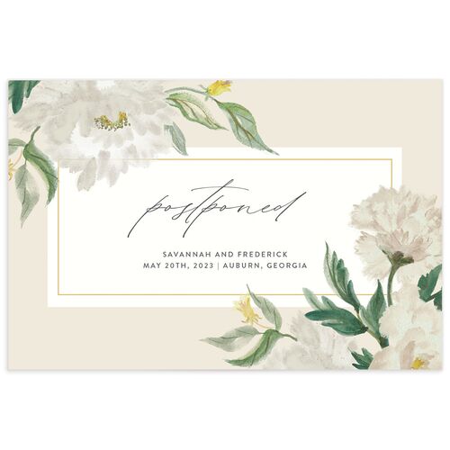 Floral Watercolor Change the Date Postcards - Green