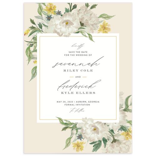 Floral Watercolor Save the Date Cards