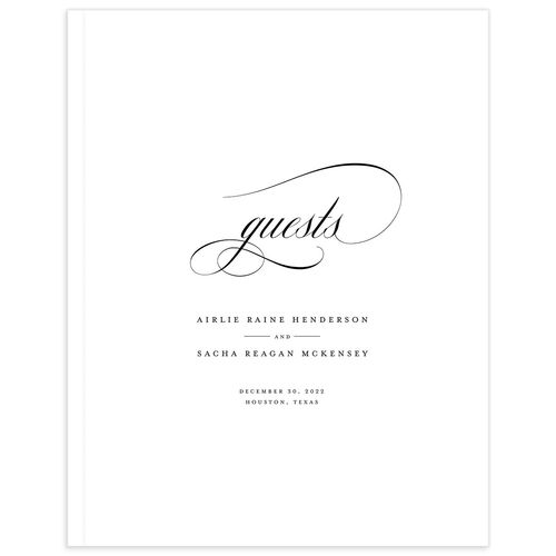 Sophisticated Script Wedding Guest Book