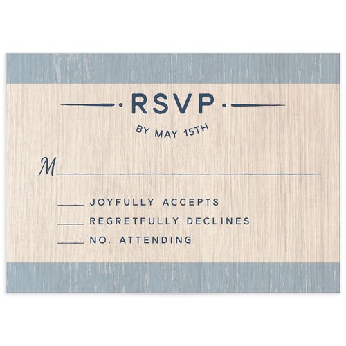 Vintage Nautical Wedding Response Cards French Blue Signature