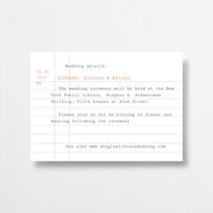 Vintage Library Wedding Enclosure Cards Marigold Signature