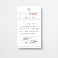 Vintage Library Favor Gift Tags Marigold Signature