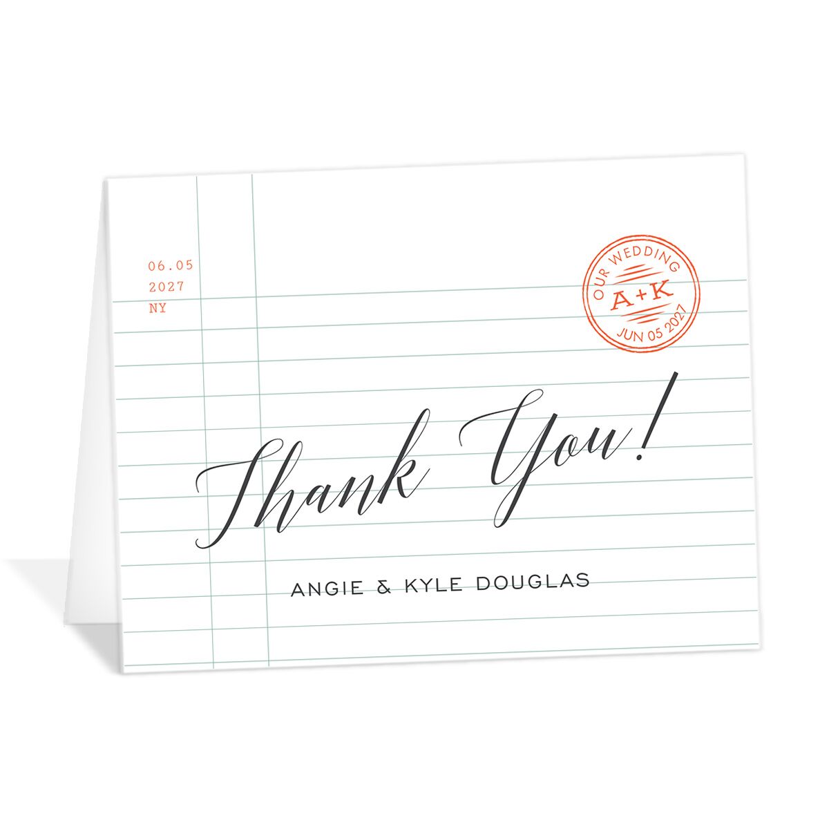 Vintage Library Thank You Cards