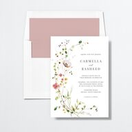 Delicate Wildflower Change the Date Cards Peach Pink Signature