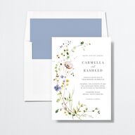 Delicate Wildflower Change the Date Cards Pure White Signature