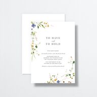 Delicate Wildflower Change the Date Cards Pure White Signature