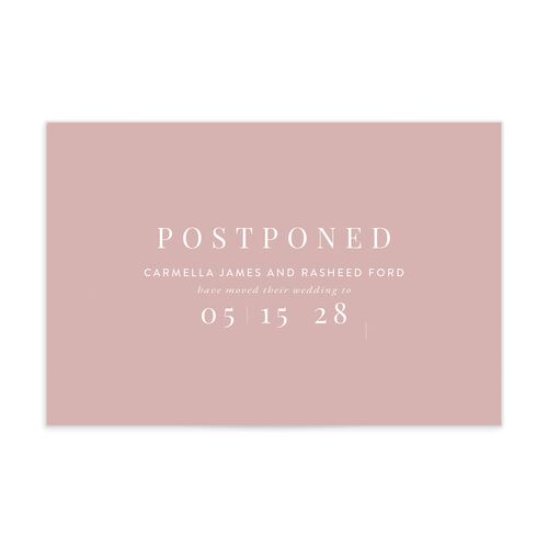 Delicate Wildflower Change the Date Postcards Peach Pink