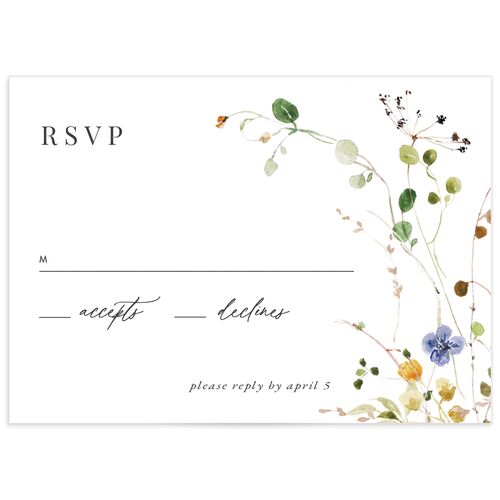 Delicate Wildflower Wedding Response Cards