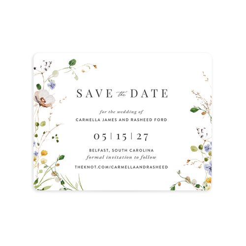 Delicate Wildflower Save The Date Magnets