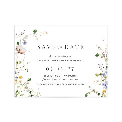 Delicate Wildflower Save the Date Petite Cards