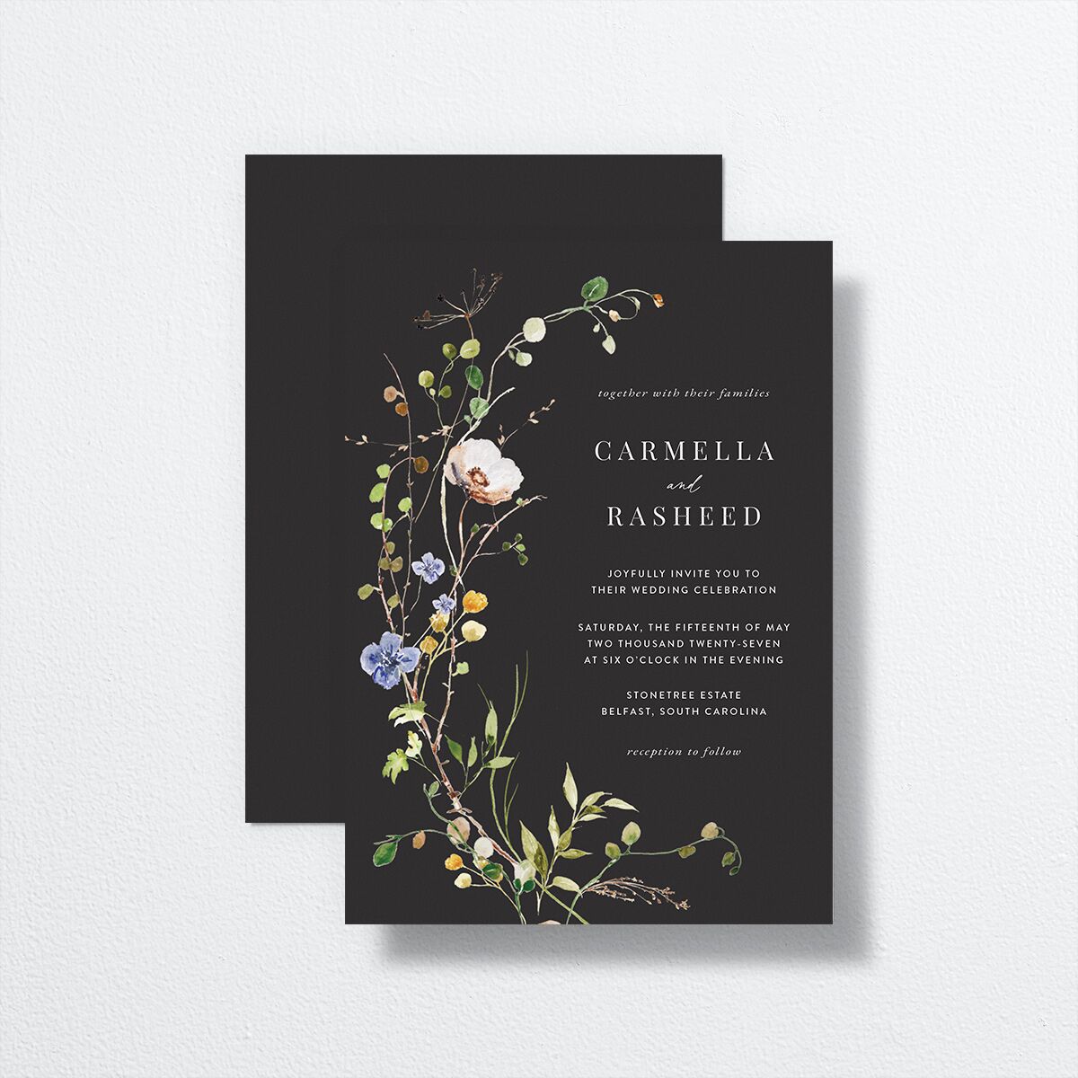 Delicate Wildflower Wedding Invitations | The Knot