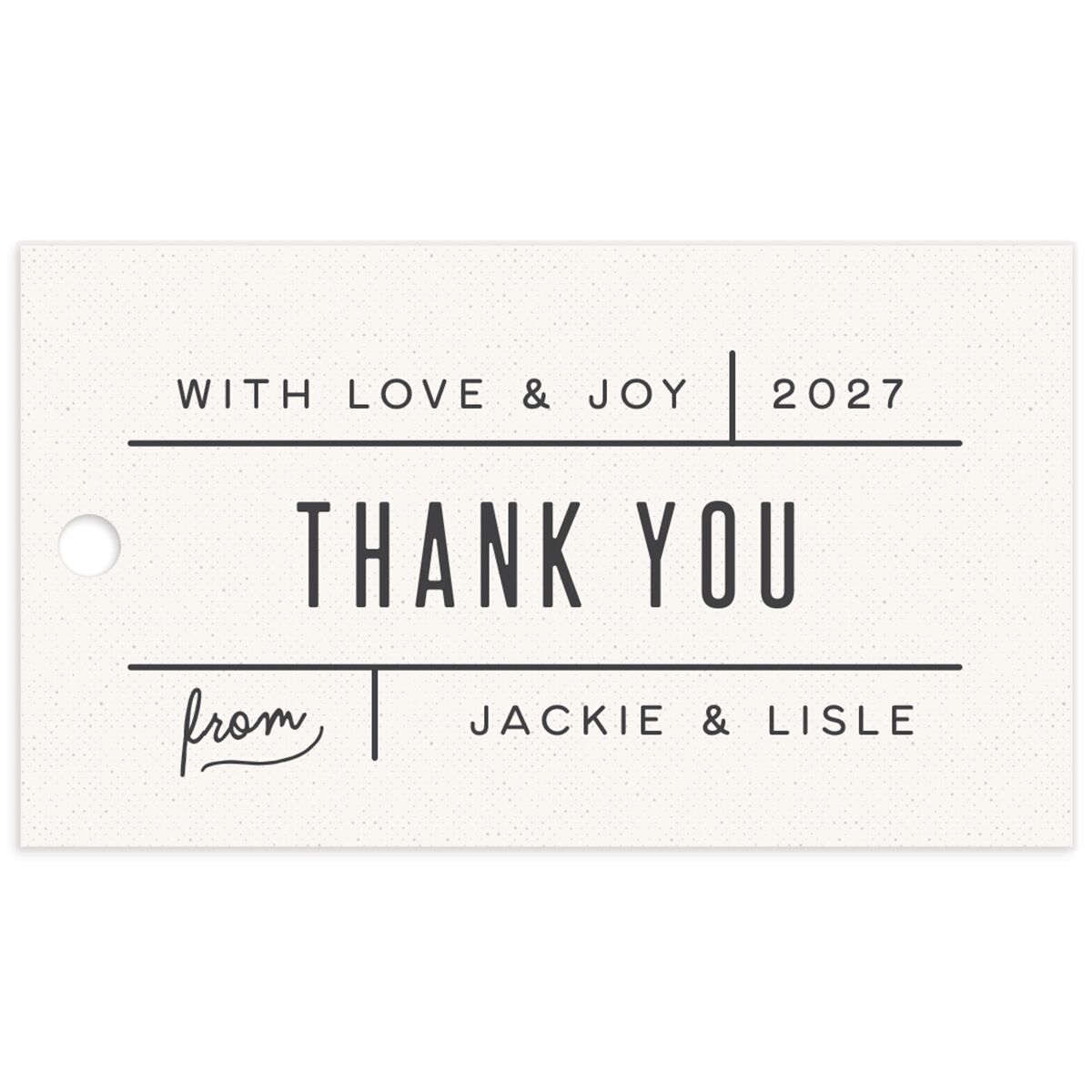 Industrial Marquee Favor Gift Tags