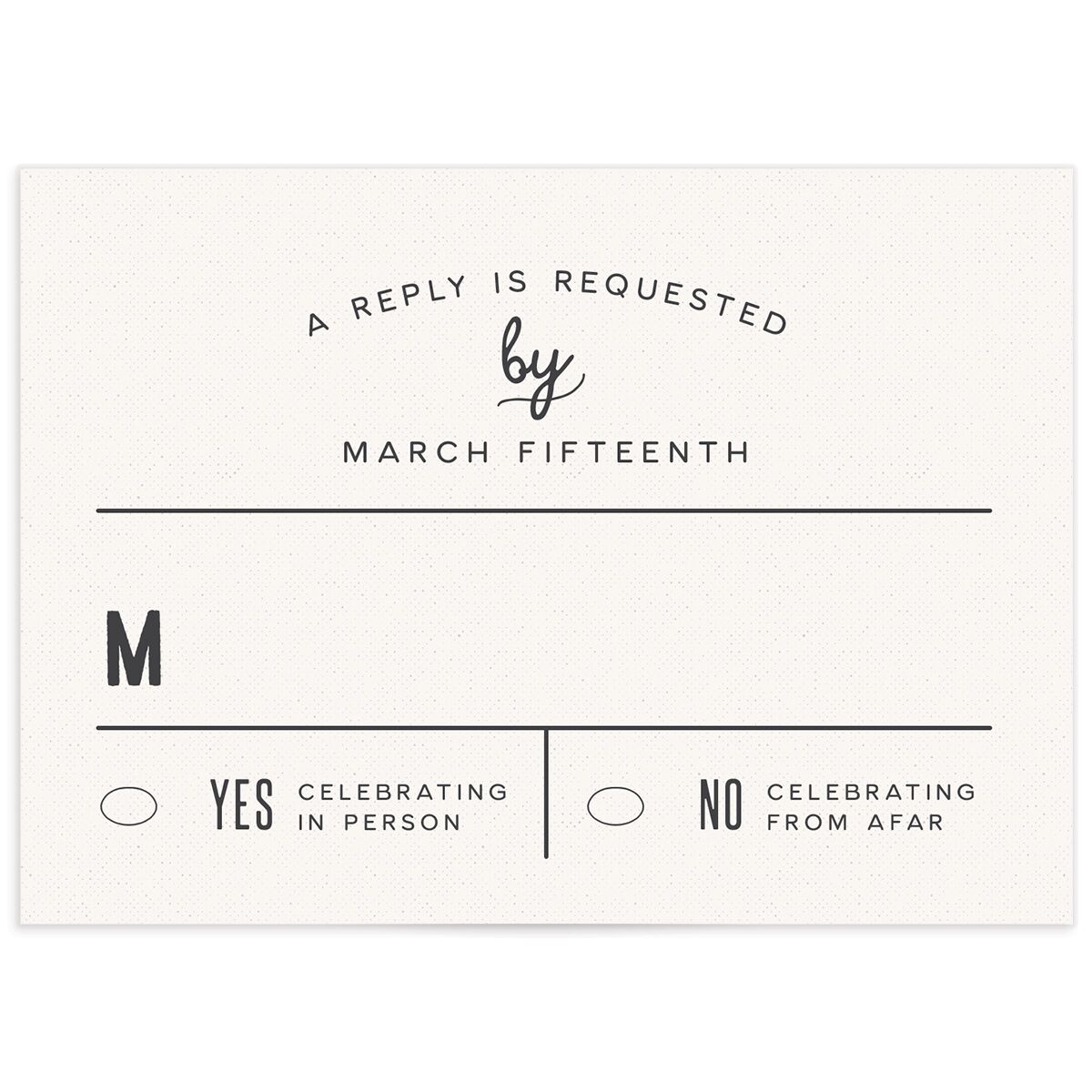 Industrial Marquee Wedding Response Cards