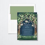 Illuminated Trees Change the Date Cards Moody Blue Signature