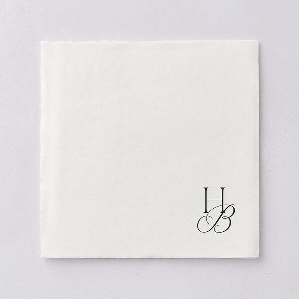 Refined Monogram Luncheon Napkins Dark Green Napkin Uncoined