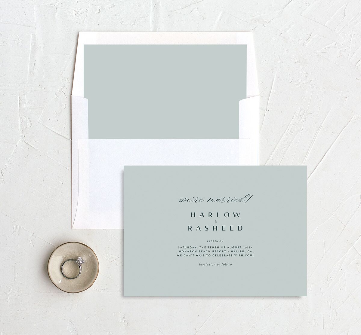Abstract Wave Change the Date Cards Rose Pink Signature