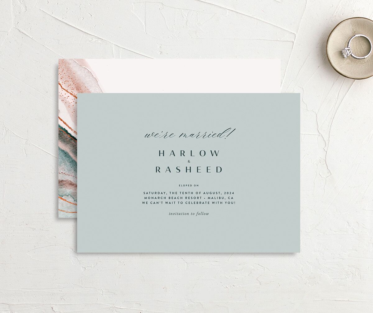 Abstract Wave Change the Date Cards Rose Pink Signature