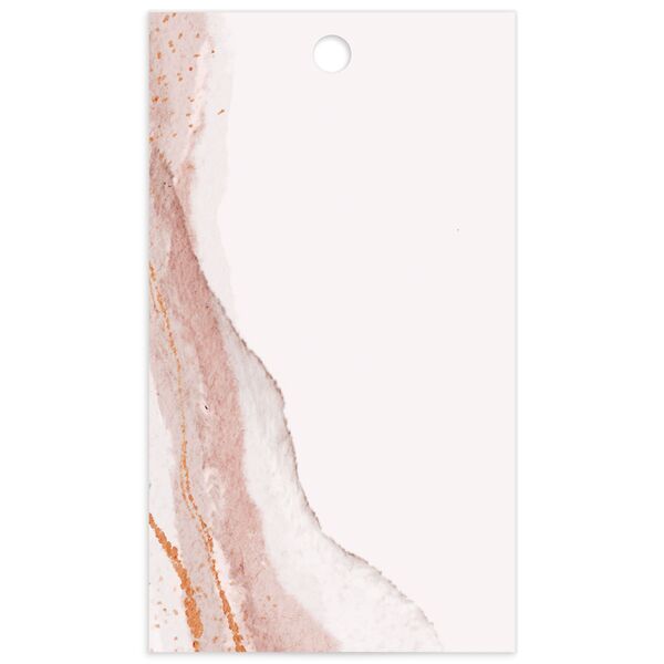 Abstract Wave Favor Gift Tags Rose Pink Signature