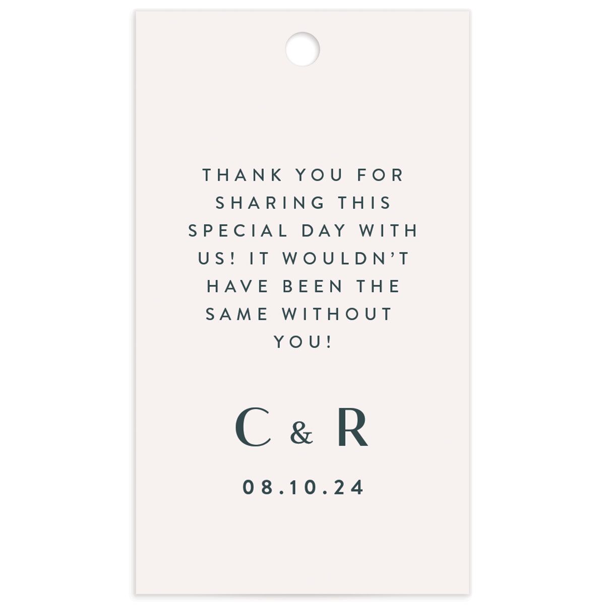 Abstract Wave Favor Gift Tags Rose Pink Signature