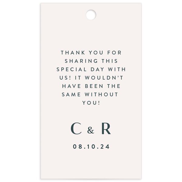 Abstract Wave Favor Gift Tags Rose Pink Signature