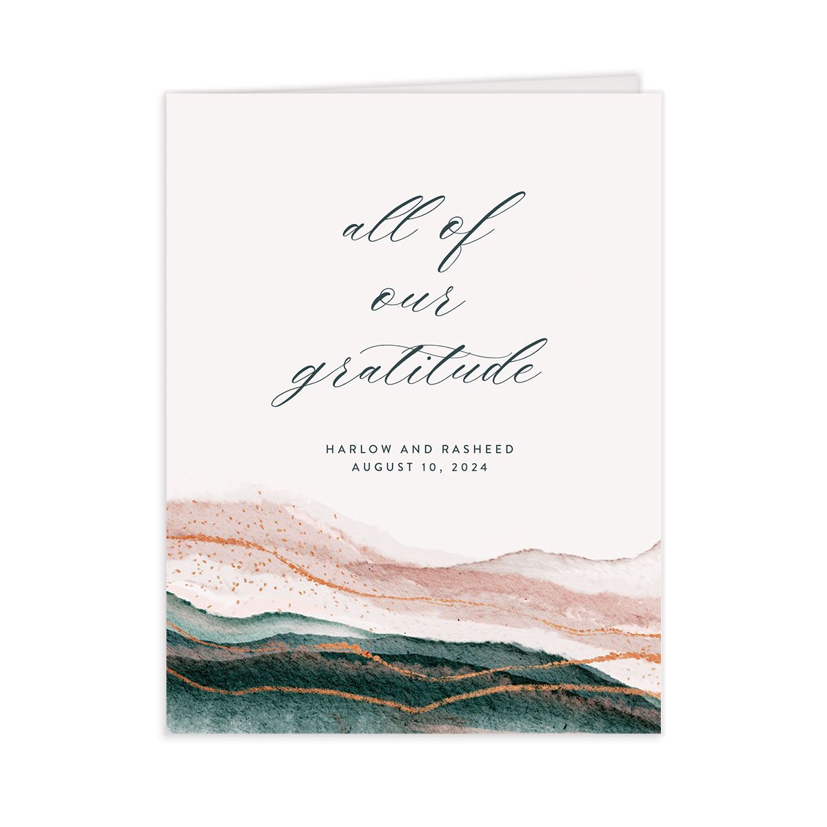 Abstract Wave Thank You Cards