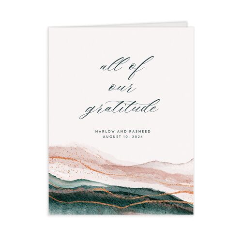 Abstract Wave Thank You Cards - 