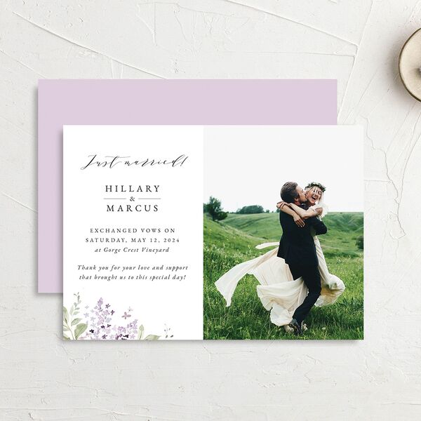 Delicate Lilac Change the Date Cards Amethyst Signature