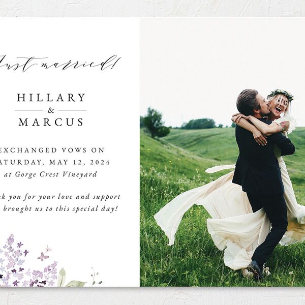 Delicate Lilac Change the Date Cards Amethyst Signature