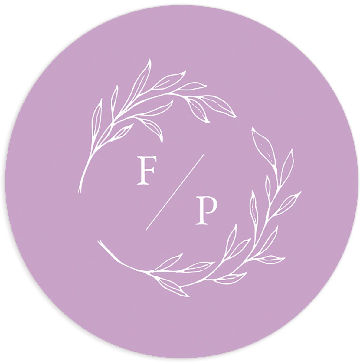Delicate Lilac Wedding Stickers Amethyst