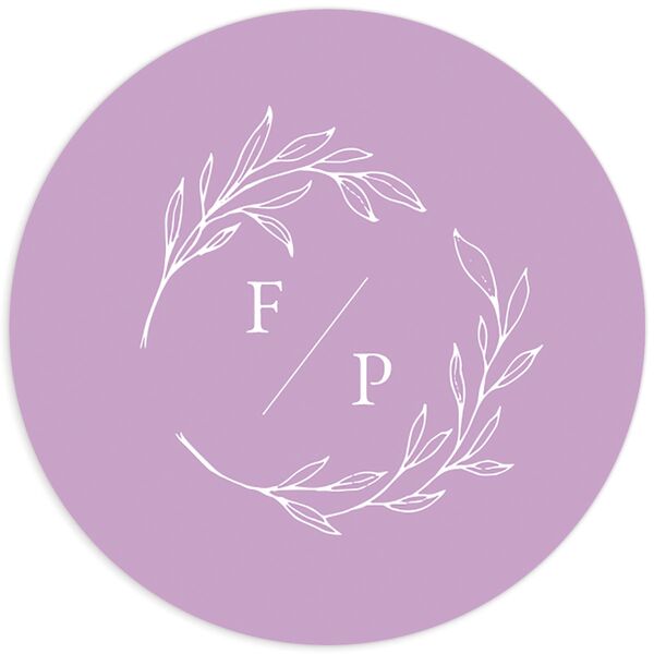 Delicate Lilac Wedding Stickers Amethyst