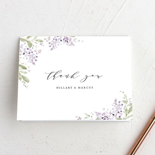 Delicate Lilac Thank You Cards Amethyst