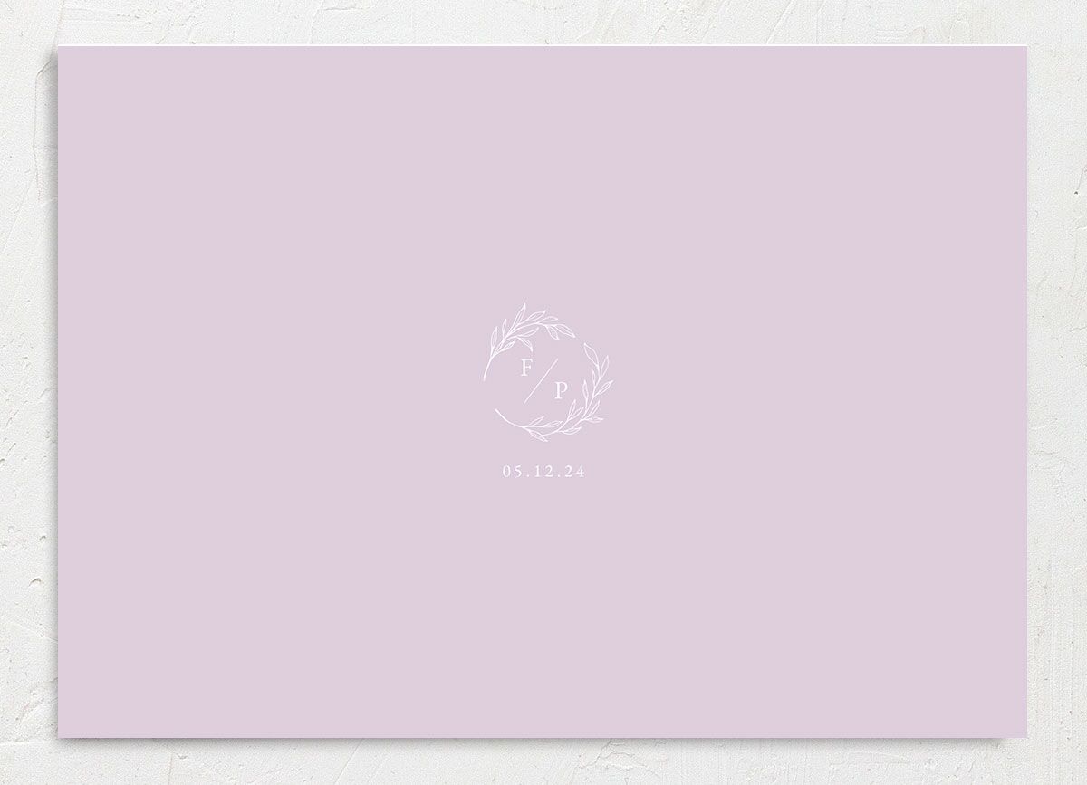 Delicate Lilac Wedding Invitations back in purple